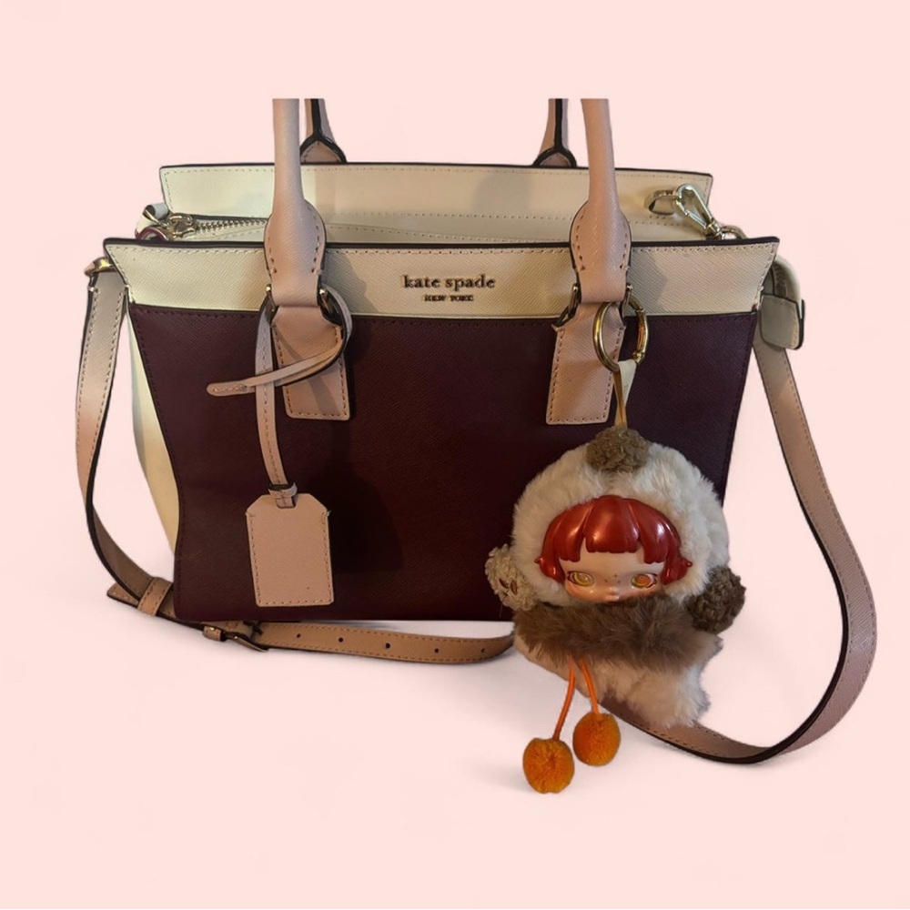 Kate Spade Cream and Brown Tote Bag